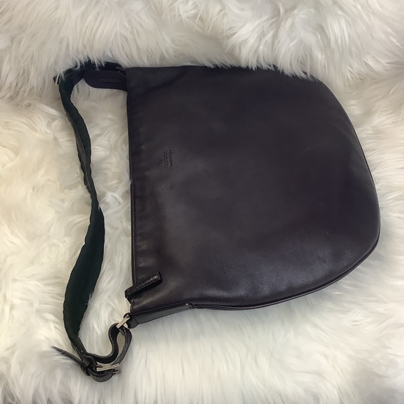 🤎Gucci handbag bag 001-1206 HOBO DARK BROWN LEATHER HAND BAG PURSE🤎GENDERLESS - Picture 3 of 11